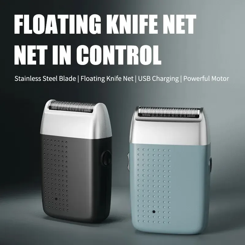 Professional Hair Shaving Machine For Men Foil Beard Shaver USB Rechargeable Face Care Portable Pocket Travel Use