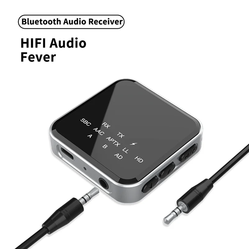 2 em 1 HiFi Bluetooth 5.2 HD Transmissor Receptor Sem Fio 3.5mm Adaptador Óptico AUX para Sistema Estéreo de TV de Carro