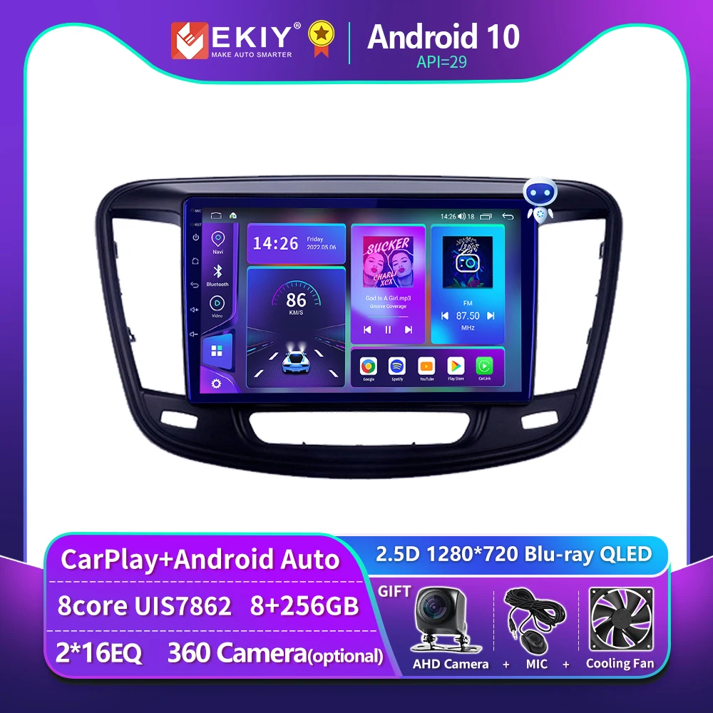 EKIY T900 For Chrysler 200 200C 200S 2015 2016 2017 2018 2019 Carplay Android Stereo Car Radio Multimedia Player Navigation GPS