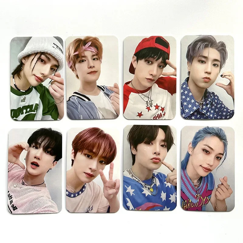 8PCS/Set Kpop Idol SKZ Album 5-STAR Series Postcards Photocards Characters Printed LOMO Cards Stationery