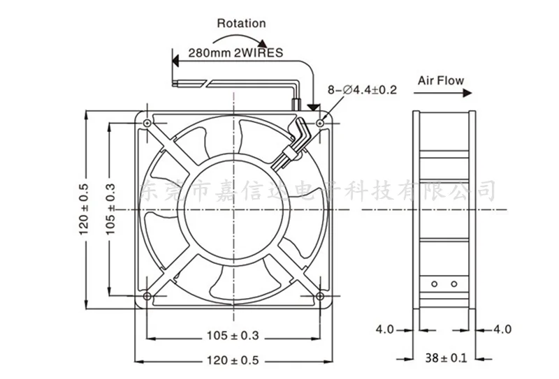 

SZR SZR12038B2H AC 240 В 0,14 А 120x120x38 мм 2-проводной охлаждающий вентилятор для сервера