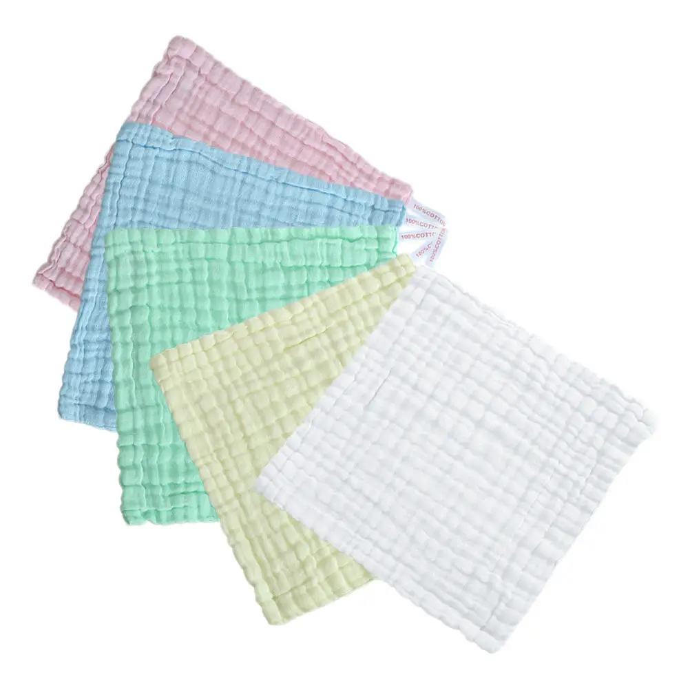 

5Pcs Baby Washcloth Cotton Absorbent Soft Multi Functional Muslin Washcloth for Infant Toddler Face Hand Drying Care