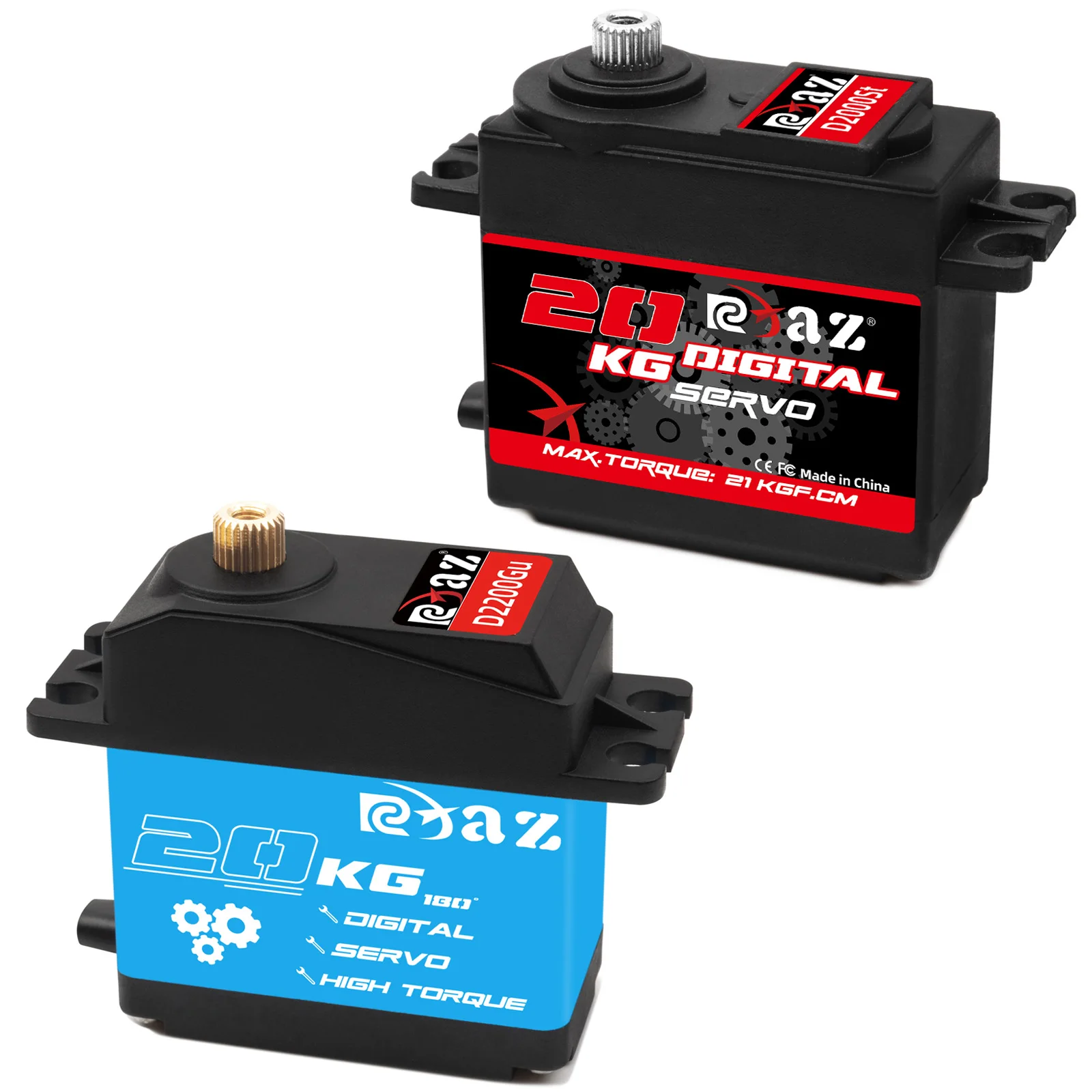 RC Metal Housing High Speed Metal Gear Digital Servo 20KG 180 Large Torque Waterproof for RC Car Crawler SCX10 TRX4
