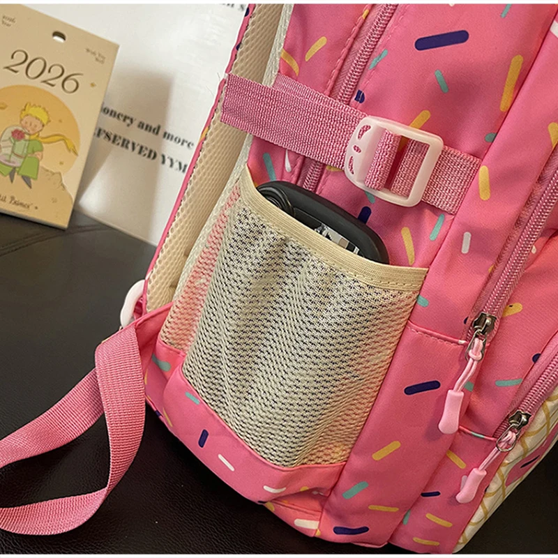Schülerrucksack, Ice Cream Korean Teenage Girls Sweet Cute Schultasche, leichte, geräumige College-Tasche, Tagesrucksack mit großem Fassungsvermögen – Detail 25