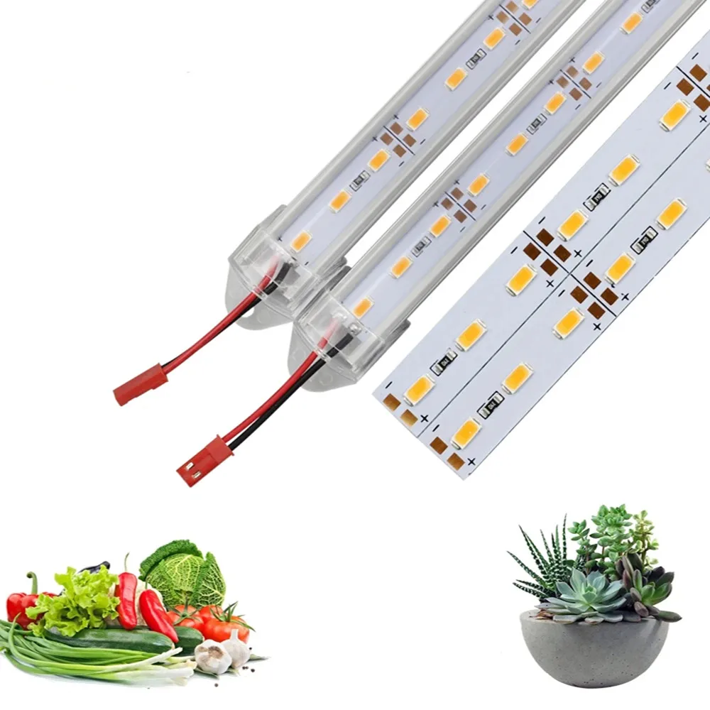 Full Spectrum Hydroponic LED Grow Light 50CM SMD 5730 DC12V Grow Tent Lamp Led Rigid Strip For Flower Seeding Greenhouse