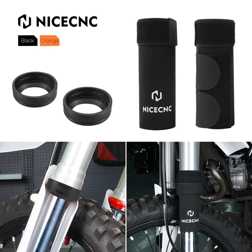 NICECNC para Husqvarna TE 300 250 FE 350 450 501 2014-2024 Protector de sello de calcetín de horquilla delantera raspador de barro para Sherco SE 300 2012-2015