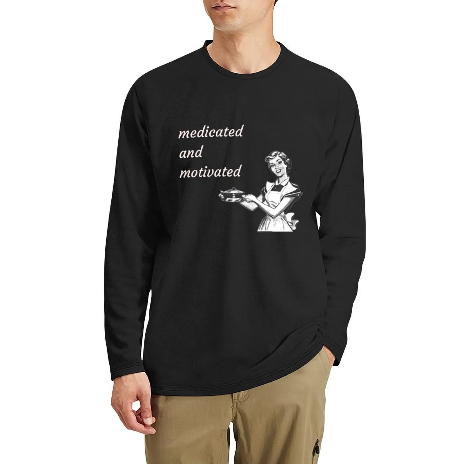 العلاج + تحفيز طويل تي شيرت ثقيل الوزن تي شيرت عادي تي شيرت عرق قميص بلوزة رجالي جرافيك تي شيرت الهيب هوب