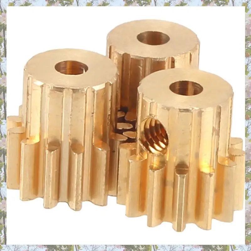 T84C-3PCS 3.175mm eixo pinhão de bronze engrenagem do motor 32dp 48dp 64dp m0.8 para 1/10 1/8 rc carro 3650 3660 peças de reposição 13t