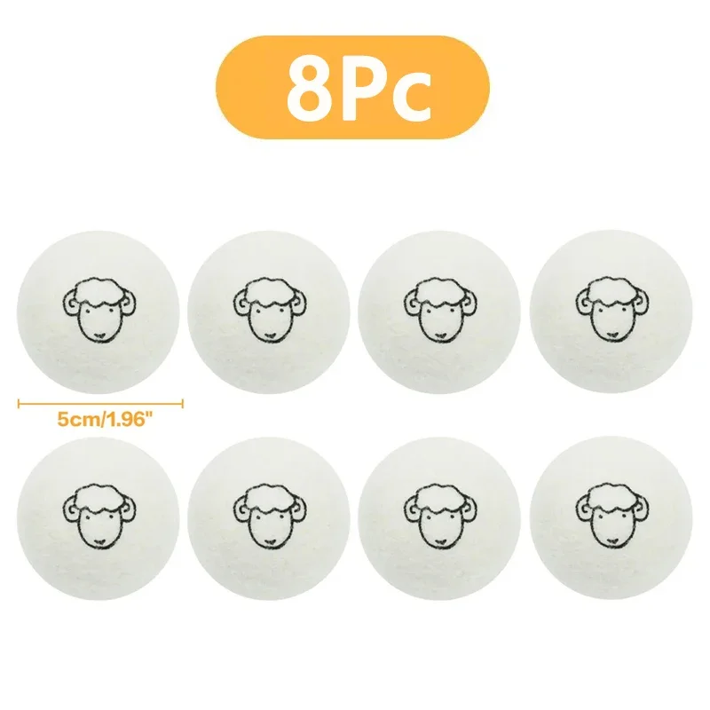 1-12 Stuks Herbruikbare Wol Droger Ballen Waterontharder Wasserij Thuis Wassen 4/5/6 Cm fleece Droge Kit Bal Nuttig Wasmachine Accessoires