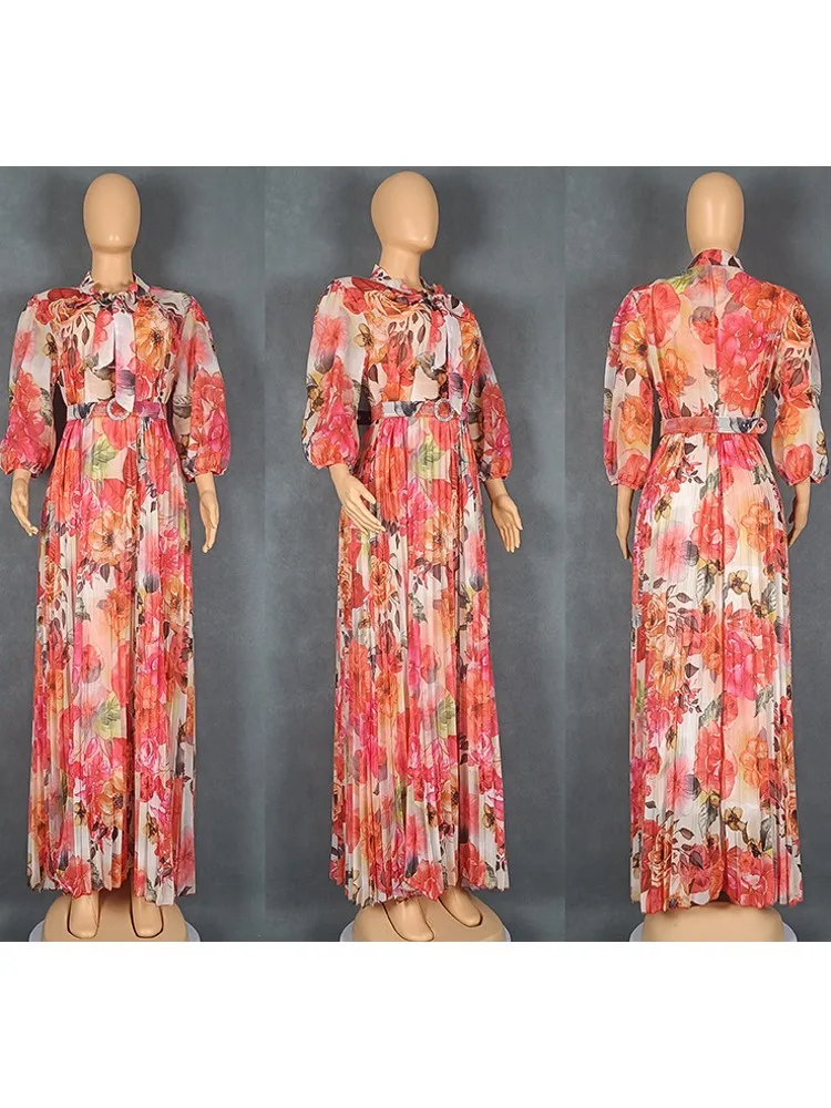 African Dresses For Women Elegant Polyester 2025 New Muslim Fashion Abayas Dashiki Robe Kaftan Long Maxi Dress Turkish Africa
