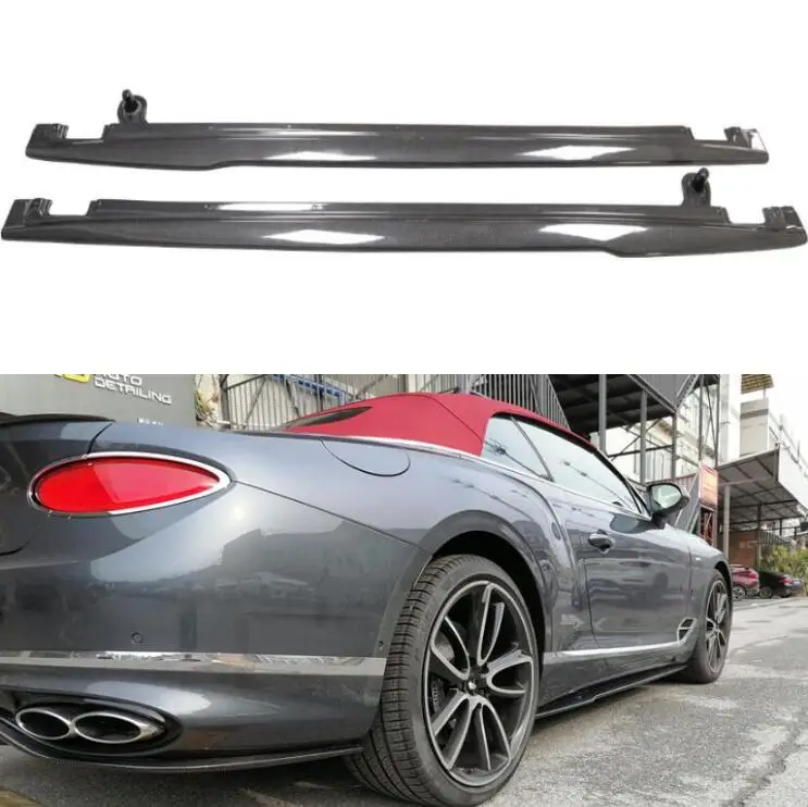 Body Kit For Bentley Continental GT W12 2018 2019 2020 2021 2022 2023 Real Forged Carbon Fiber Side Skirts Aprons Extension Lip