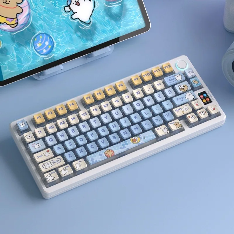 OEM hintergrund beleuchtete Tasten kappen pbt PC 5-seitige Farbstoff Sub Pudding Tasten kappe für MX-Schalter mechanische Tastatur niedliche Tasten