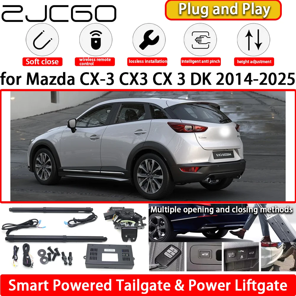 

ZJCGO for Mazda CX-3 CX3 CX 3 DK 2014-2025 OEM Automatic Electric Powered Tailgate Power Liftgate Tail Gate Lift Kit System