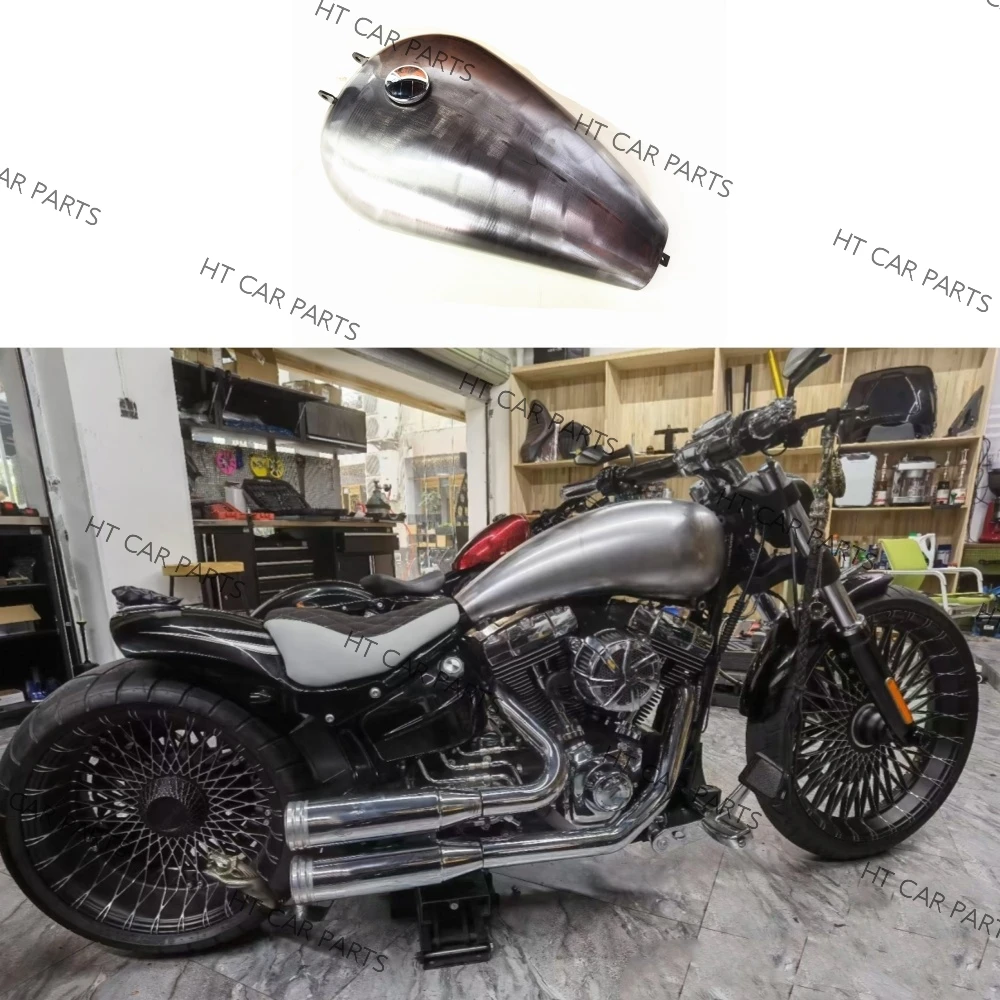 Motorcycle Vintage Fuel Tank Gas Retro Petrol Tank For Harley Softail 2018-2022 20L Handmade Motorcycle Gas Fuel Tank