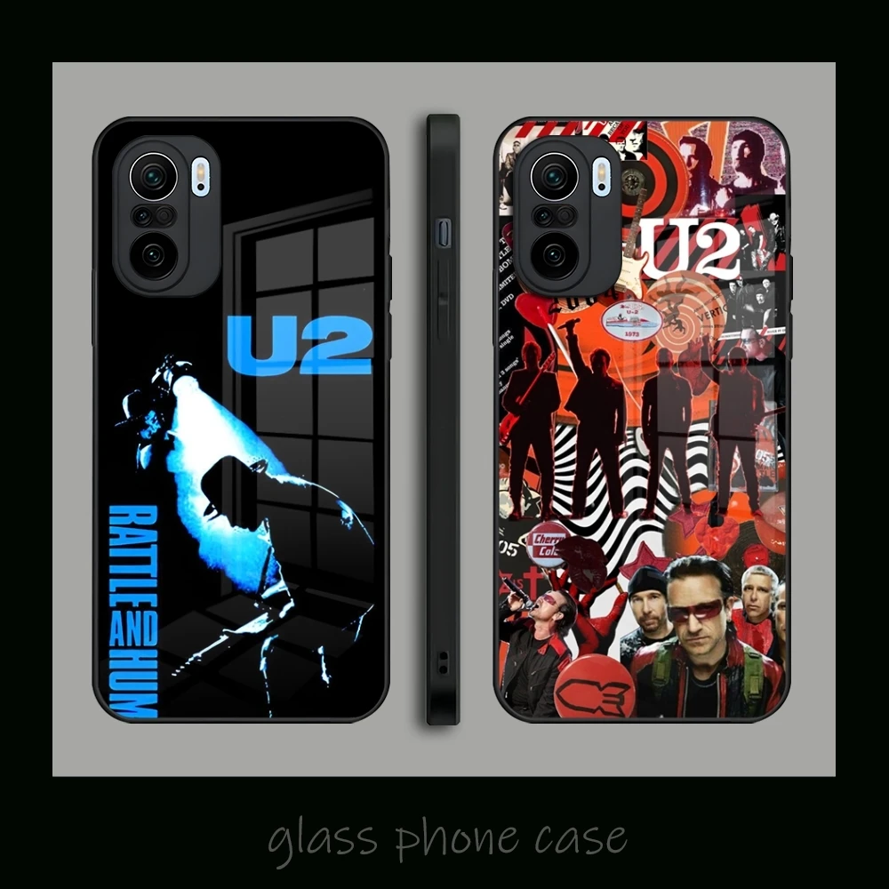 U-U2 Pop B-Band funda de teléfono para Redmi 13c 12 12c 13 Note 13 Pro Plus 11 12 Pro 10 11s 12s funda de vidrio templado