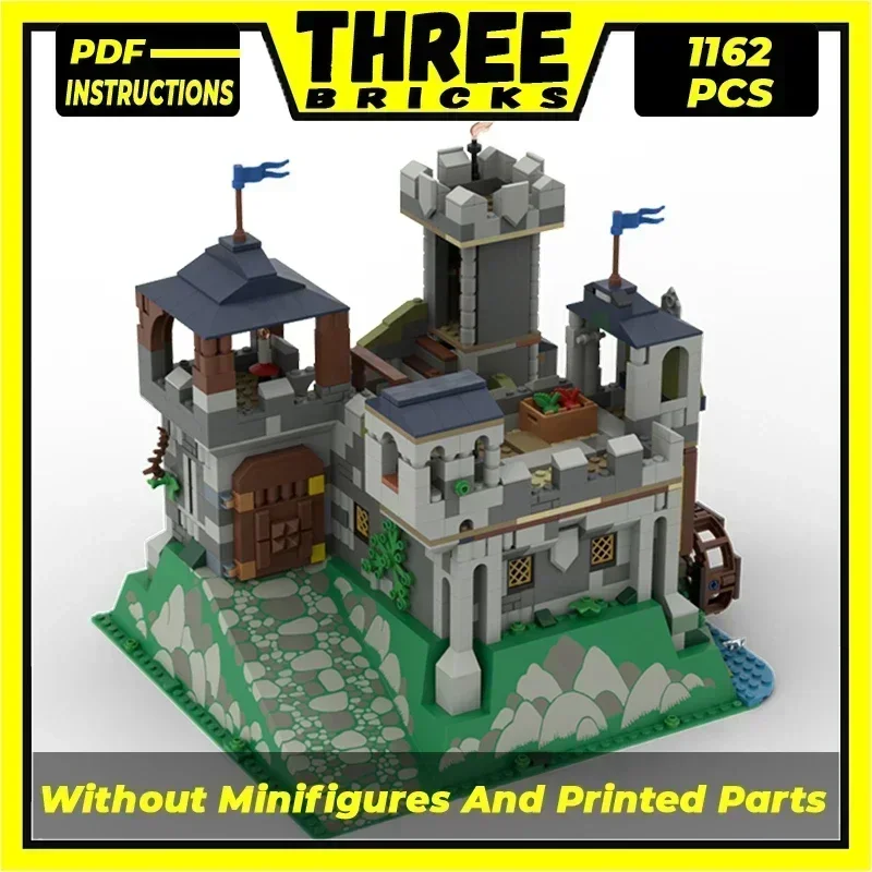 Moc Building Bricks Military Fortress Model Castle On Baseplate Technology Modular Blocks Gifts Christmas Toys DIY Sets Assembly