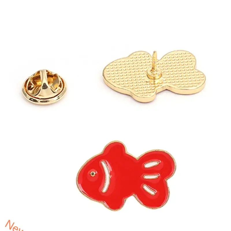 السمك دبوس سبيكة الفضة الذهب هدية المجوهرات للارتداء اليومية ملحقات الملابس