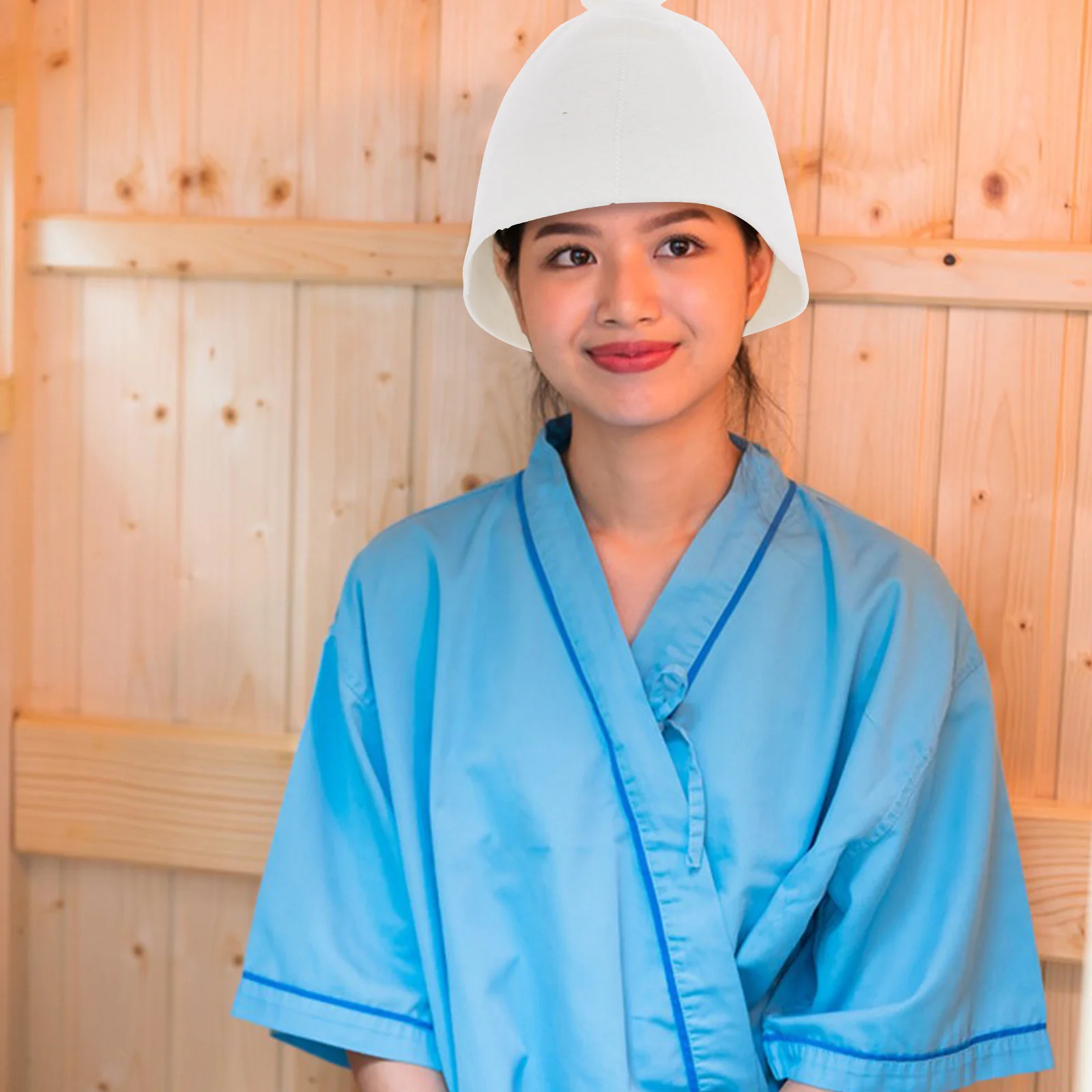 

5 шт., шерстяная шапка для сауны, теплоизоляционная дышащая многоразовая шапка для сауны, удобная шапочка для купания, аксессуары для спа-салона