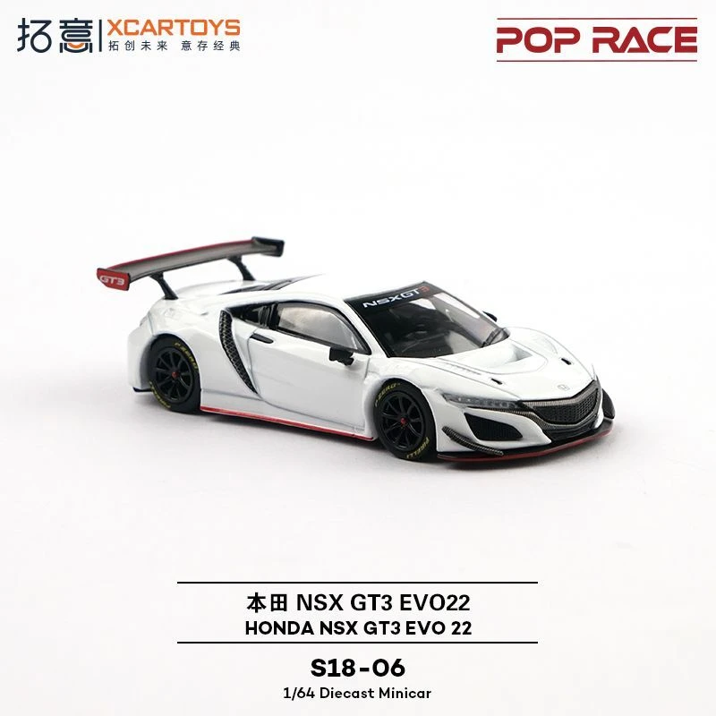 POP RACE 1:64 Honda NSX GT3 EVO22 Alloy Die-cast Car Model