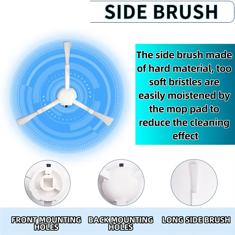 【CODE】Spare Parts Kit For Dreame L10s Ultra Gen 2 Robot Vacuum Cleaner Rubber Main Brush, Hair Cut Side Brush, Filter, Mop Rag