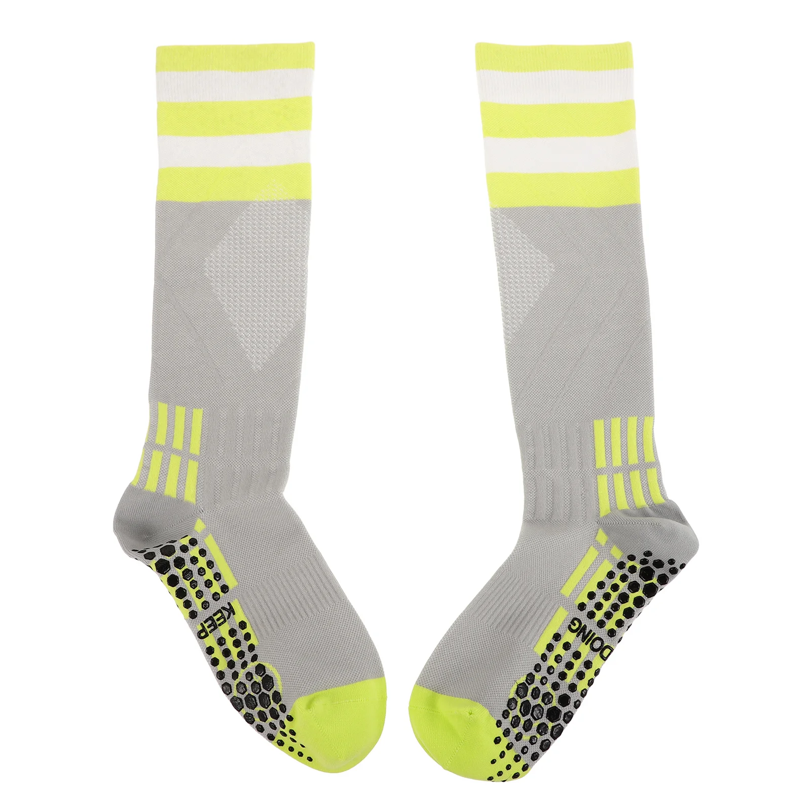 1 زوج المضادة للانزلاق اللياقة البدنية جوارب ضغط الرجال الركبة عالية جوارب رياضية عالية مرونة العضلات دعم لتشغيل الدراجات السفر