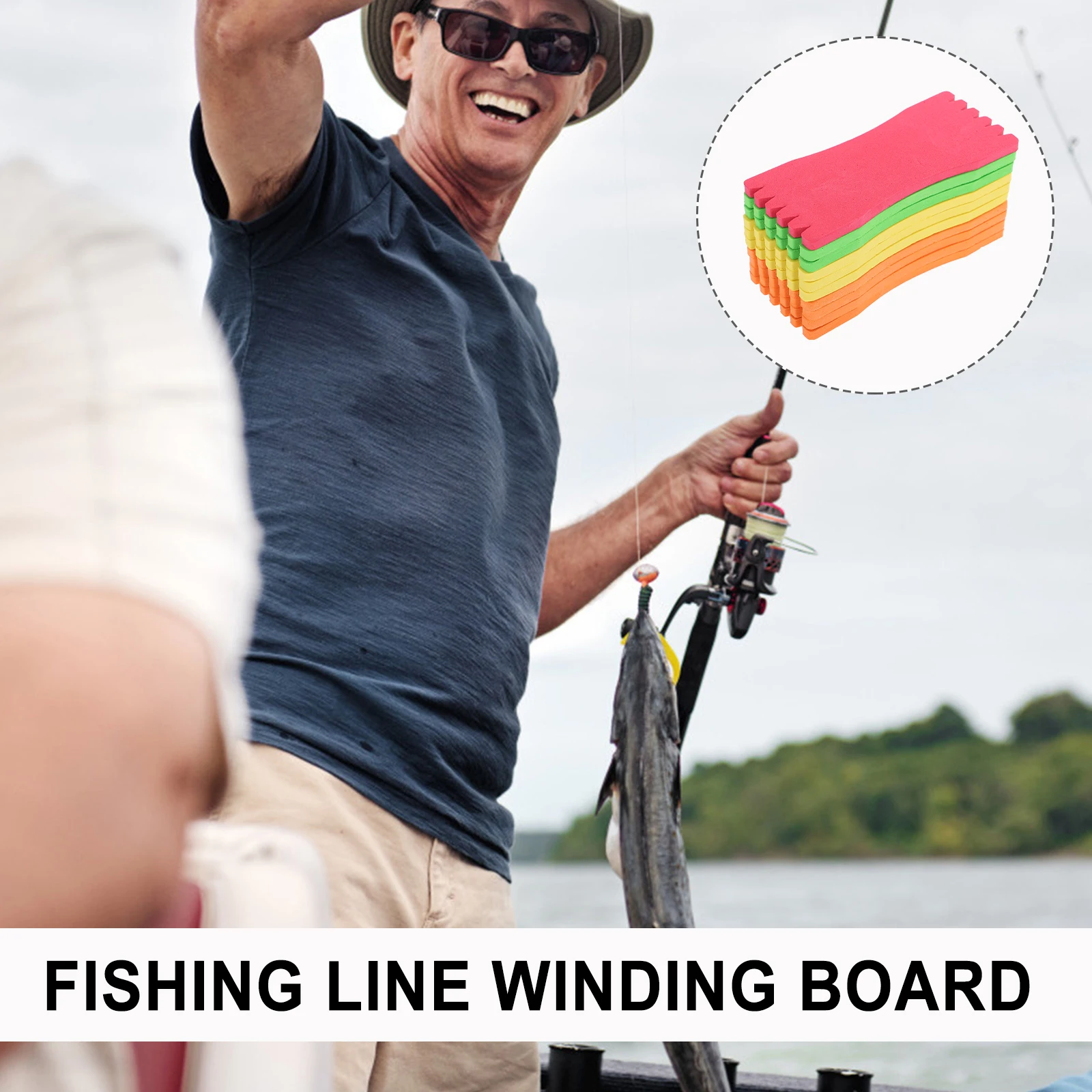 

10Pcs Fishing Line Board Sponge Wrapped Wire 5x12cm Durable Lightweight Quick Dry Fishing Rig Holder Sponge Wrapped Wire Board