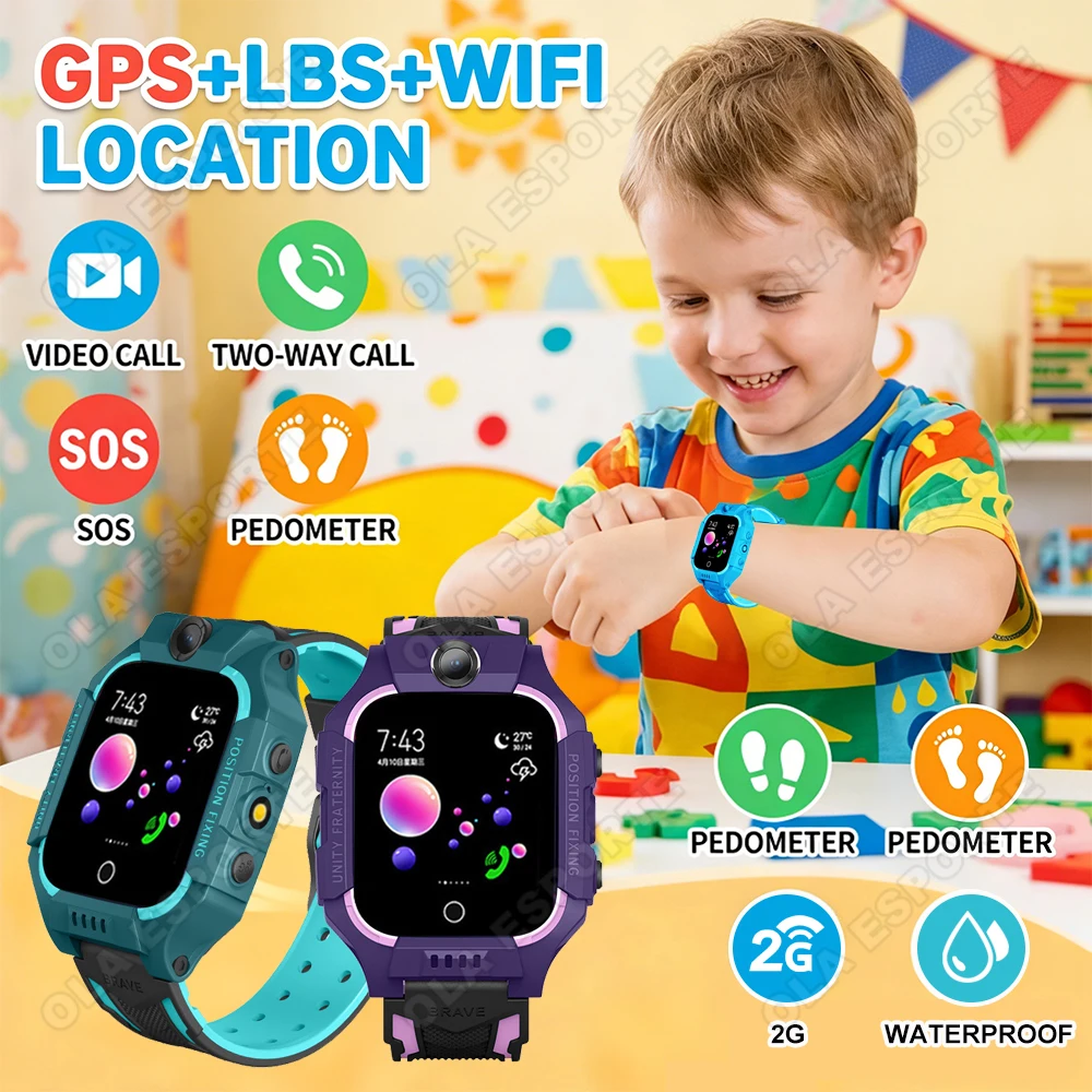 

Новые умные часы для детей с GPS, Wi-Fi, видеозвонками, SOS, мониторингом местоположения, телефоном и функцией трекера. Подарок для мальчиков и девочек.