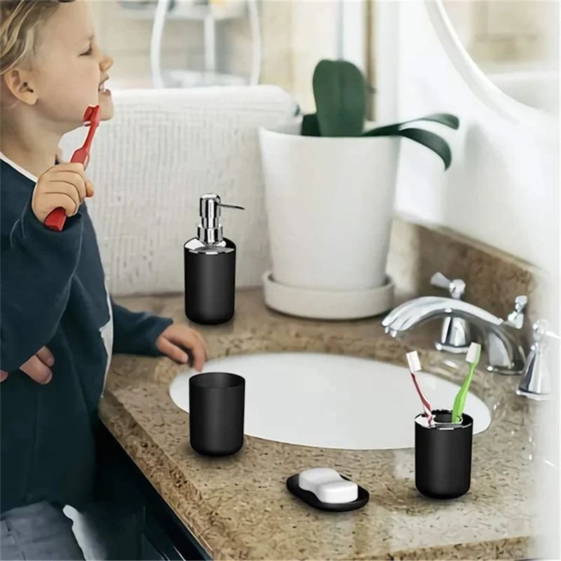 Light Luxury Bathroom Set Toothbrush Holder Washroom Toilet Brush with Holder Cup Suction Cup Soap Box Home Bathroom Accessories