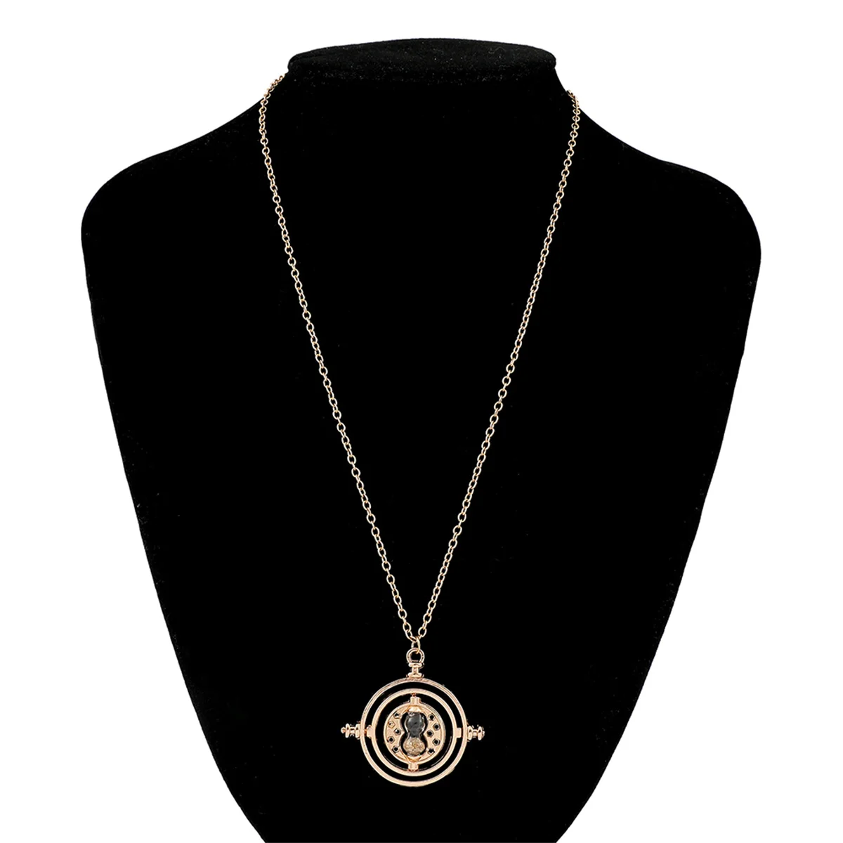 Magic Time Turner Necklace 360 Rotatable Hourglass Potters Cosplay Astronomical Converter Fans Gift image 6