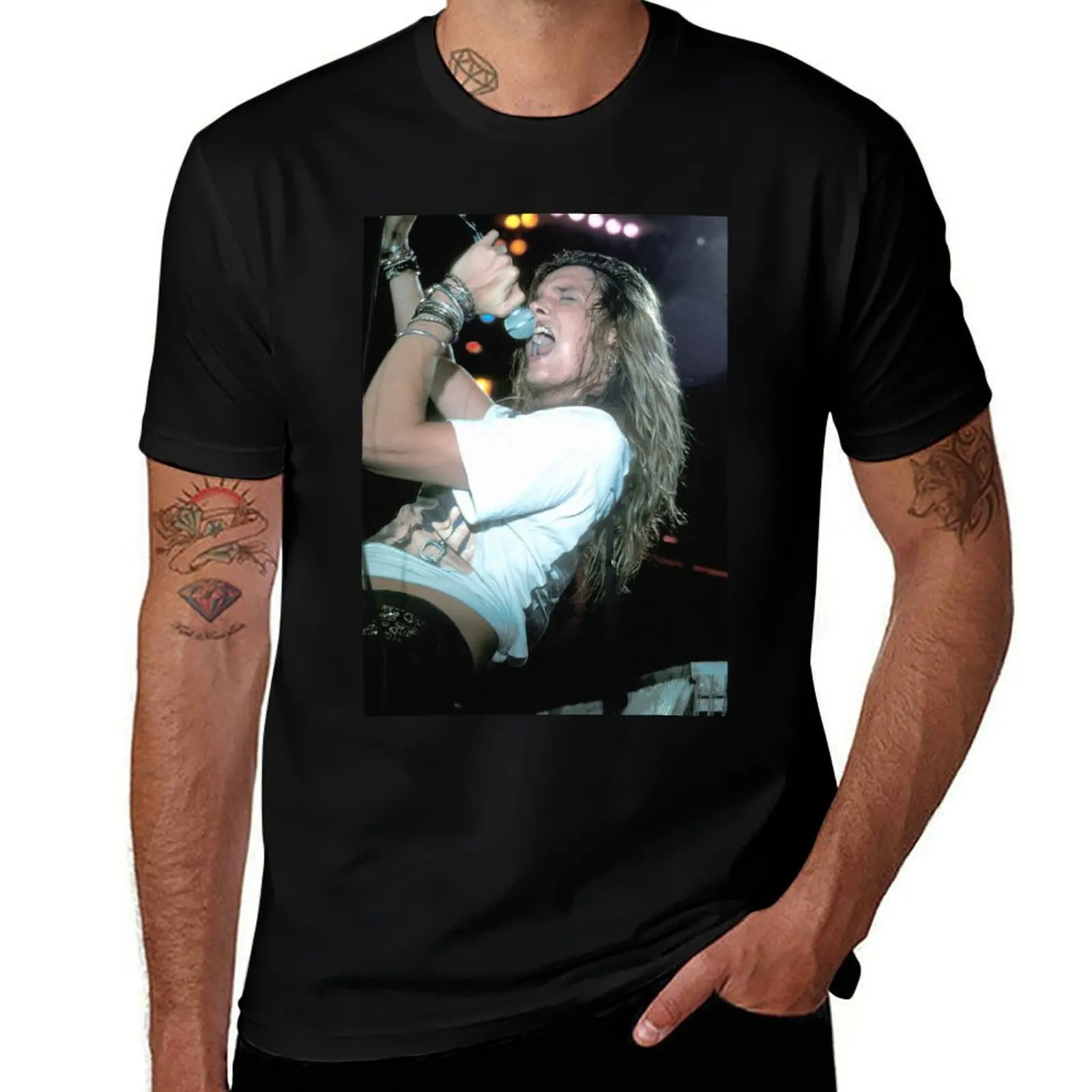 

Sebastian Bach Skid Row Photograph T-Shirt t shirts designer T-Shirt