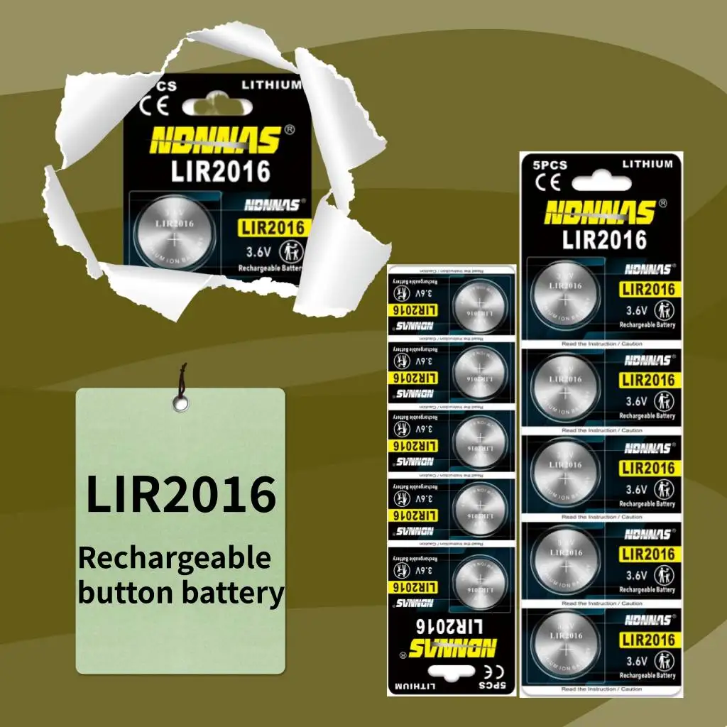 

10-30pcs LIR2016 3.6V Rechargeable Lithium-ion Button Coin Battery Replace CR2016 For Car Remote Key Alarm Anti-theft Device