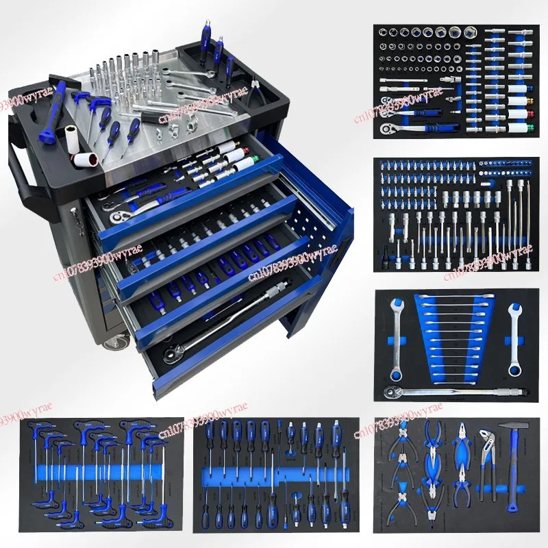 

245 pieces of machine repair kit, a complete set of car repair tools, car repair mobile tool cabinet