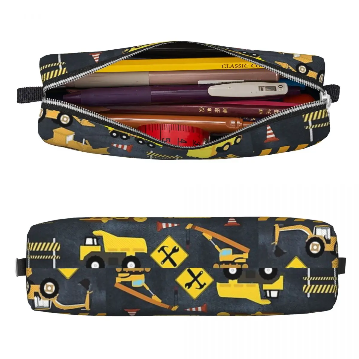 Construction Trucks Heavy Machinery Kids Boy Pencil Cases Pen Bags Pen Box For Boys Girl School Office Pencil Pouch Cosmetic bag