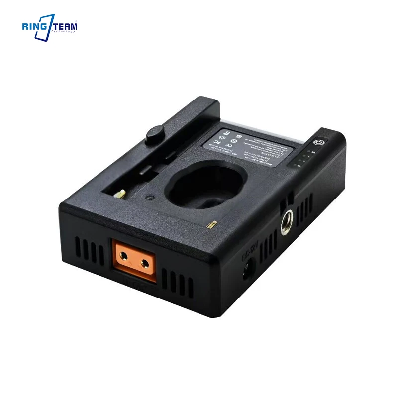 NP-F Battery Charger Battery Adapter Plate with DC12V DC8V USB-A Output Cold Shoe Adapter 1/4 Inch Screw Hole