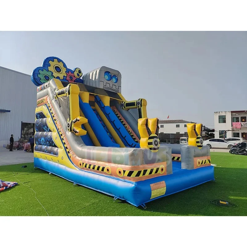 Custom Theme Inflatable Slide for Kids Commercial Outdoor Inflatable Bounce House Dry Slide Amusement Park Equipment