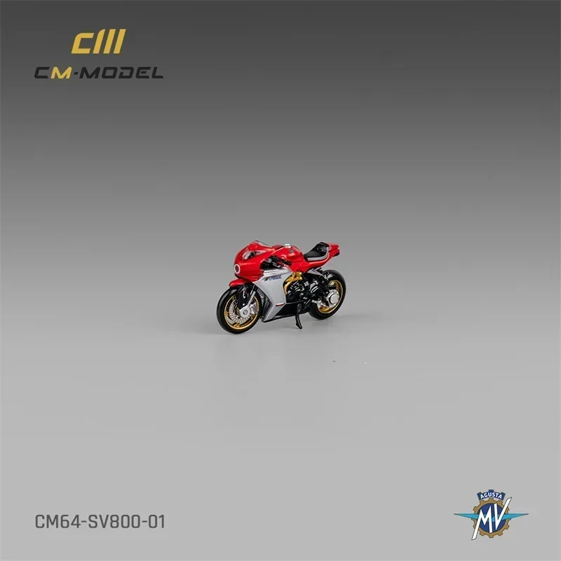 CM MODEL 1:64 MV Agusta SV800 whit showgirl Red Diecast Model Car