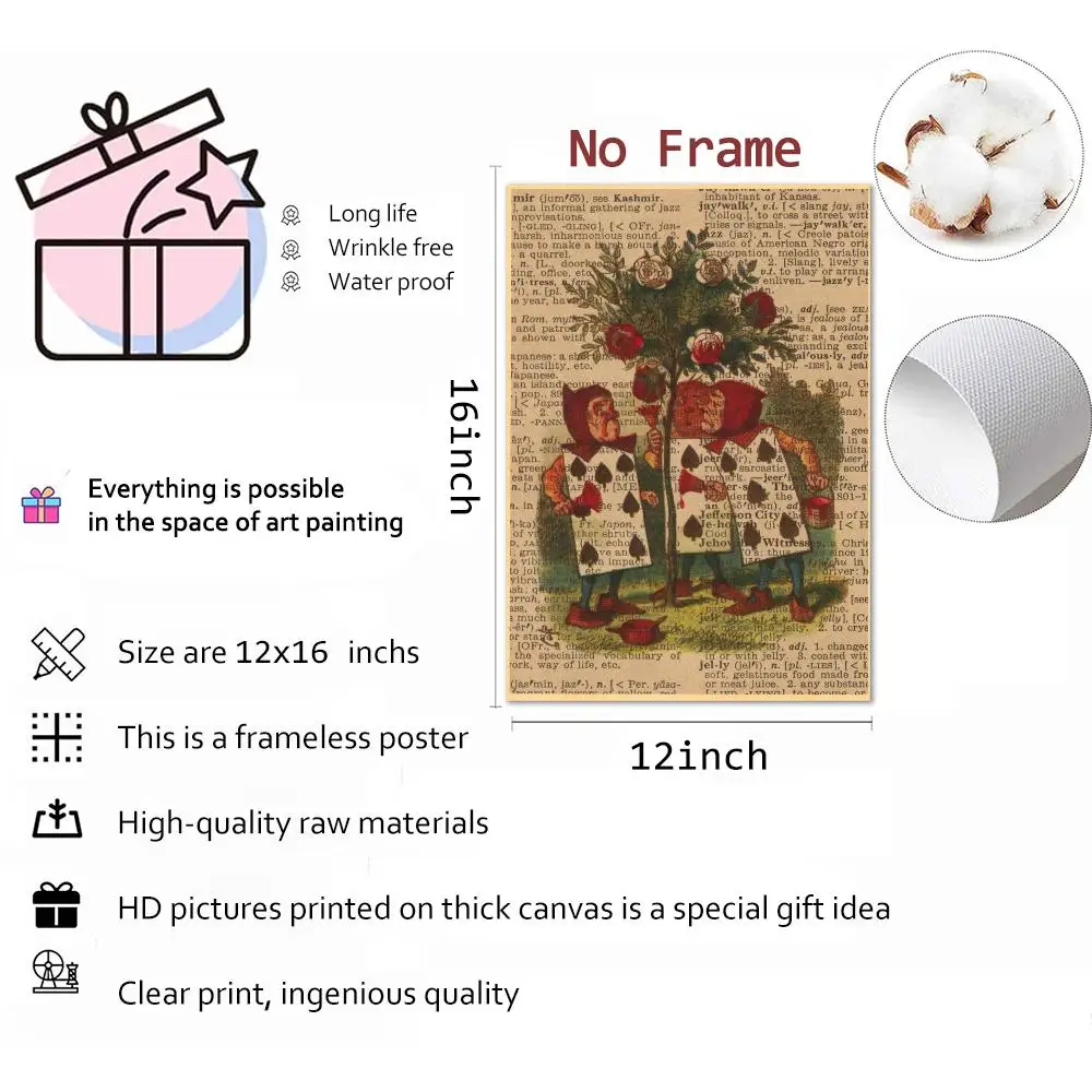 1 قطعة أليس في بلاد العجائب ملصق ملصق ذاتي اللصق لمكتب المسرح المنزلي جدار الفن الممر ديكور هدايا فاخرة #5