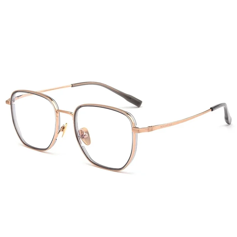 OLLYMURS خفيفة للغاية موضة متعددة الأطراف التيتانيوم النقي ريترو قصر النظر البصرية وصفة طبية إطار نظارات الرجال والنساء BV7011B