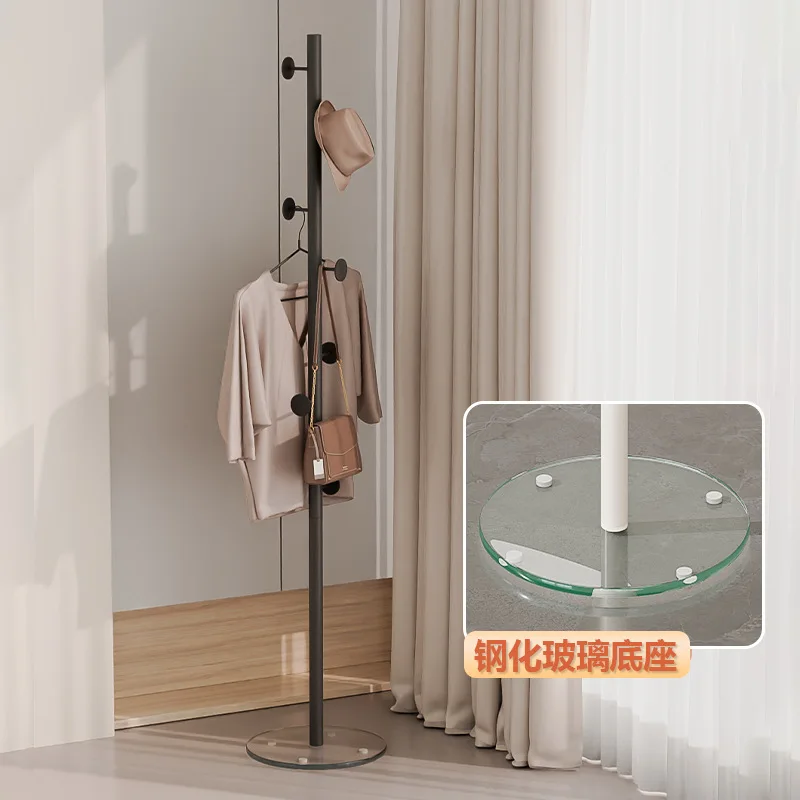 Three-dimensional Hangers, Coat Racks, Floor-to-ceiling Simple Clothes Racks in Bedrooms, Single-rod Hangers in Living Rooms