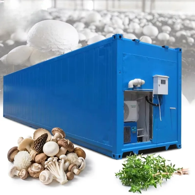 Custom Shipping Container Mushroom Growing Hall, Smart Vertical Farm System Indoor Commercial Mushroom Cultivation Equipment