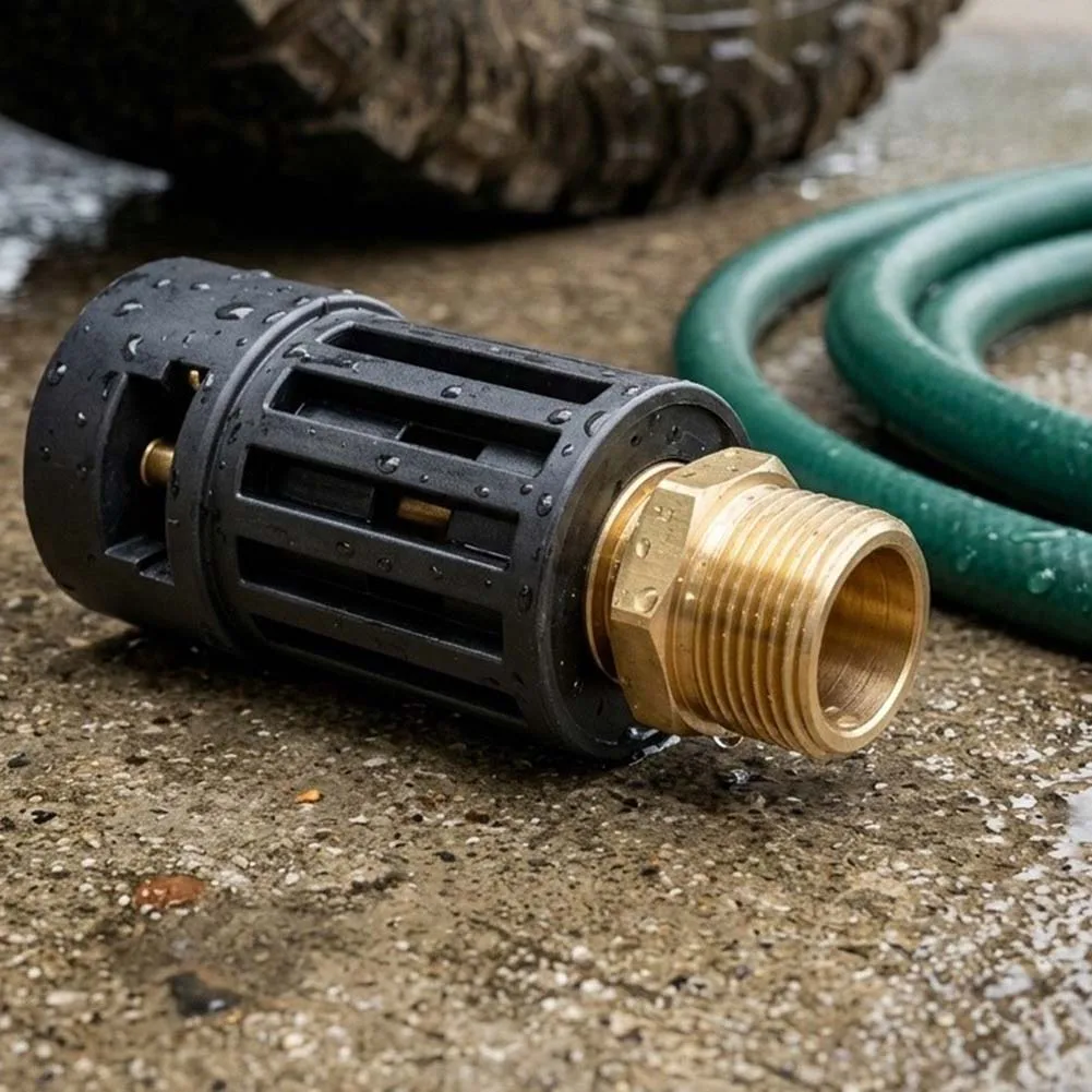 Pressure Washer Connector with For M22 Input and For Karcher Output for Use with Standard High Pressure Equipment