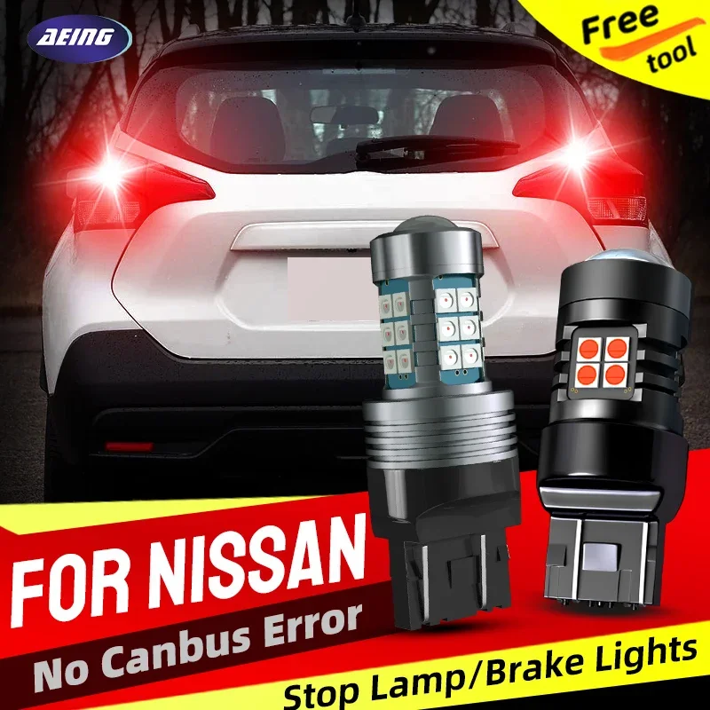 

2×Car LED Brake Stop Tail Light Blubs For Nissan Pathfinder Pulsar Qashqai Quest Rogue Sentra Versa Note Tiida X-Trail T31 Kicks