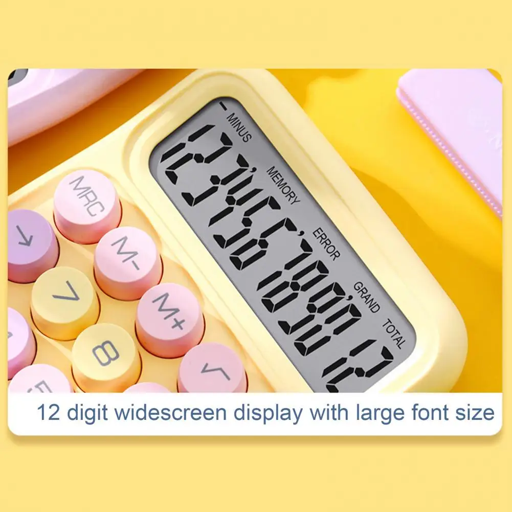 เครื่องคิดเลขจอแสดงผล lcd เครื่องคิดเลขอิเล็กทรอนิกส์พร้อมปุ่มขนาดใหญ่สวิตช์กลแบบกดง่ายเครื่องใช้สำนักงานสำหรับบ้านและโรงเรียน