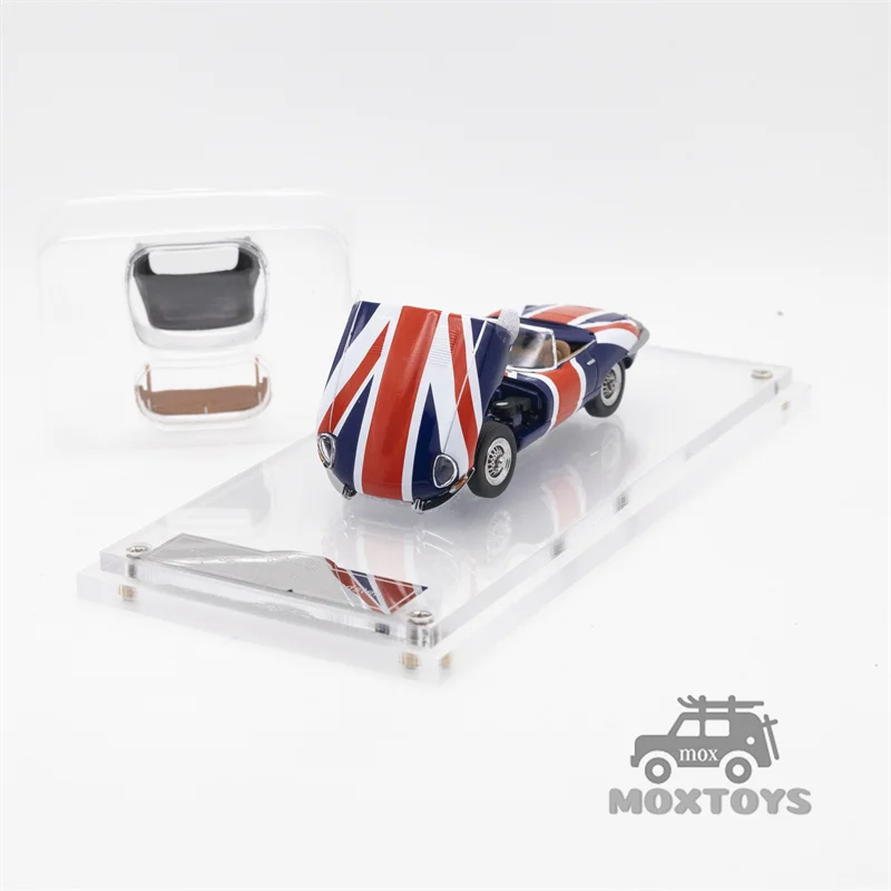 GFCC 1:64 재규어 E-타입 유니온 플래그 다이캐스트 모델 자동차