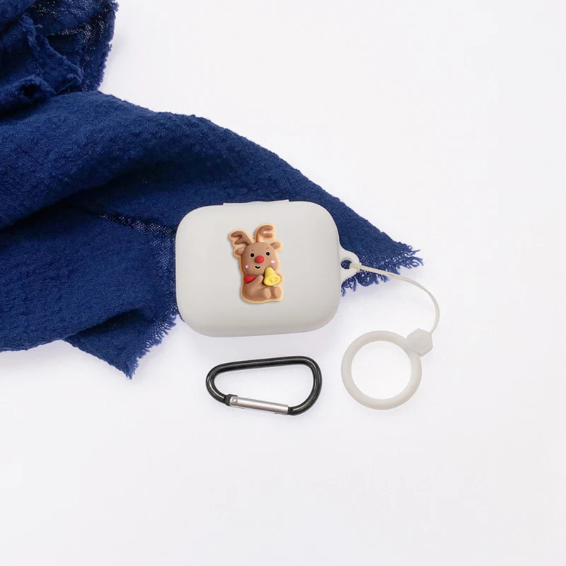 الكرتون عيد الميلاد سماعة الحال بالنسبة لسامسونج غالاكسي براعم لايف/غالاكسي براعم لايف/براعم 2 برو سيليكون شحن صندوق غطاء براعم برو