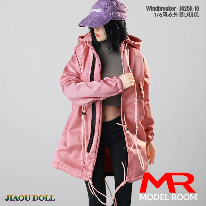 JO25X-10 1/6 مقياس أنثى ذكر هوديي سستة مصدات الرياح معطف فضفاض الملابس نموذج صالح 12 ''الجندي عمل الشكل الجسم الدمى