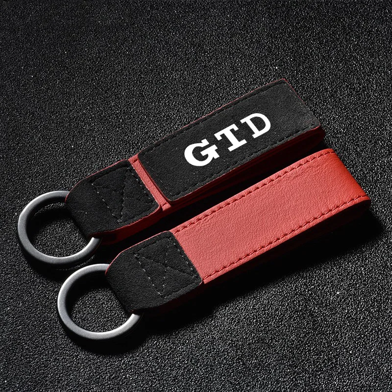 Suede Car Keychain Keyring Key Decoration Pendant Anti-Loss For VW Volkswagen GTD GOLF 4 5 6 7 8 MK7 MK5 MK6 Styling Accessories