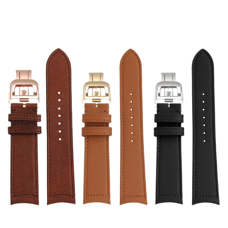 Real Cow cowhide Watchband For Jaeger-LeCoultre Master Series Curved cowhide Watch Strap Soft and Waterproof 19 20 21MM