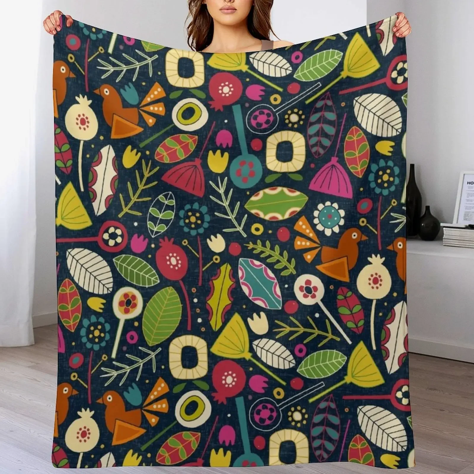 

BLOM INDIGO Throw Blanket Hairys Flannel Luxury St Custom Blankets