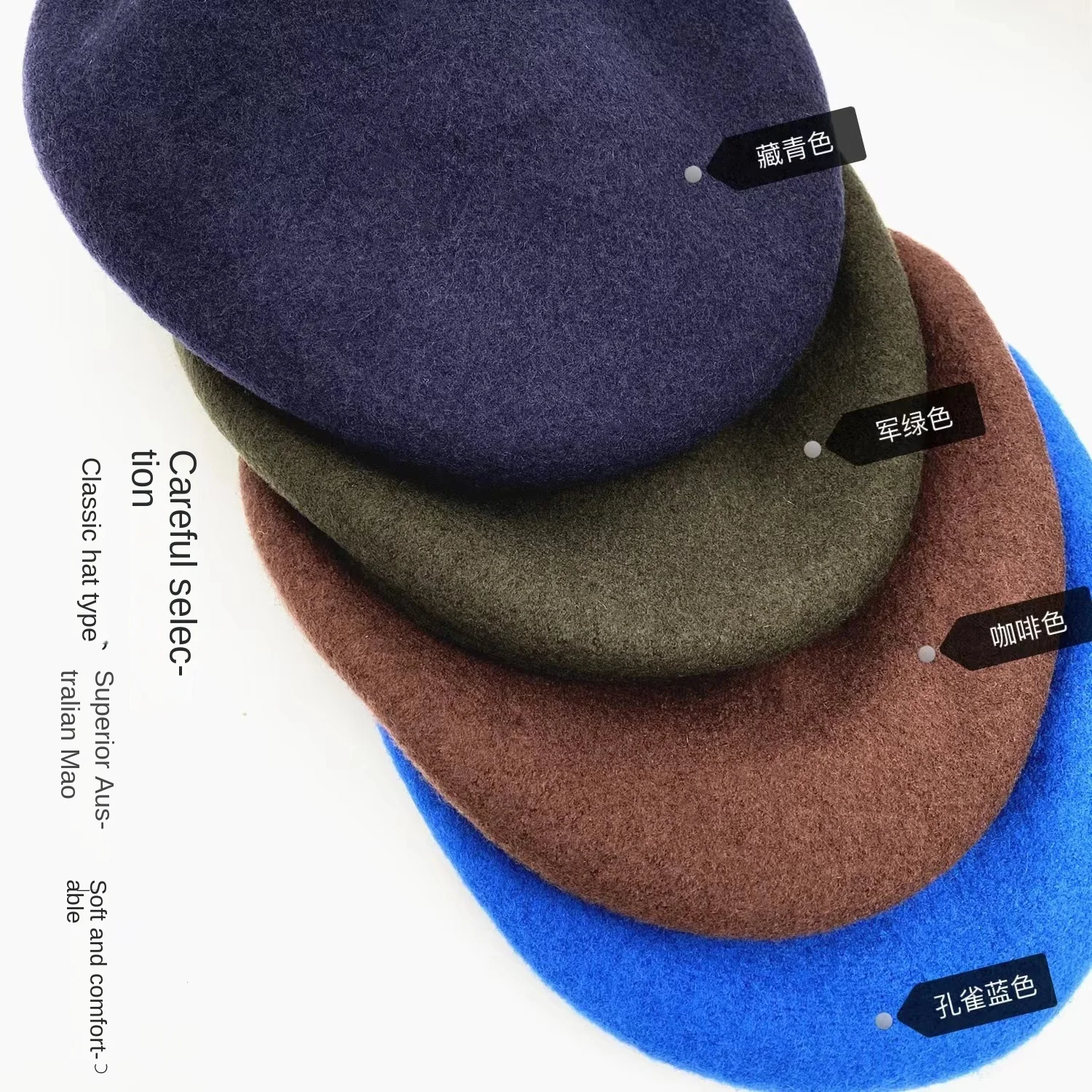 Neue Ankunft Männer Frauen Caps Baskenmütze Mädchen Casquettet Französisch Künstler Wolle Beanie Hut Vintage Plain Elegante Hotsales – Detail 10